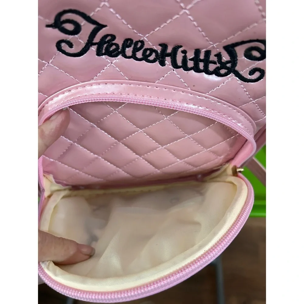 Sanrio Hello Kitty Pink Quilted Patent Mini Backpack Kids Girls Bag